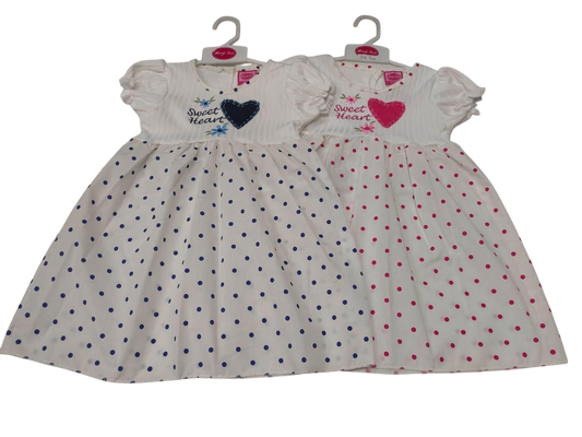 Girls Polka Dot Dress - Sweet Angel (2-6 Years) (PK6) DRS39 (unit price 4.95)