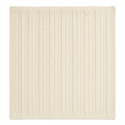 Personalized Cable Knit Wrap - Cream