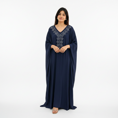 Elegant Embellished Kaftan Maxi Dress | Modest Kaftan Abaya