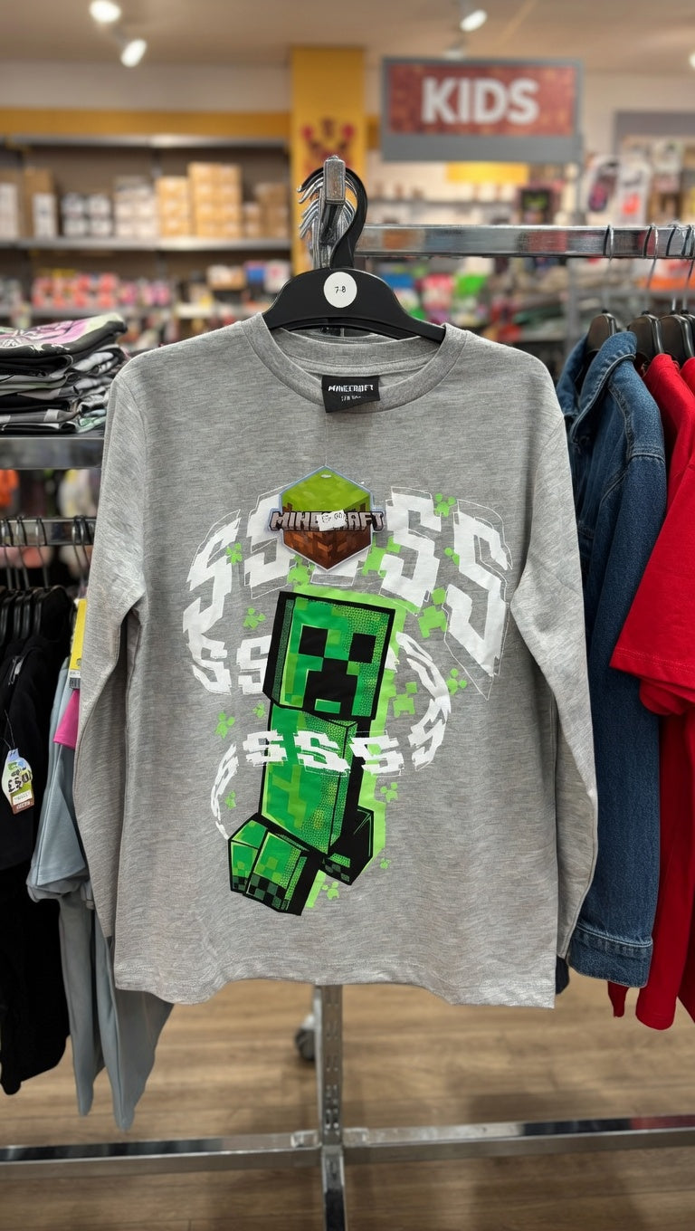 Minecraft Creeper Long Sleeve Tee