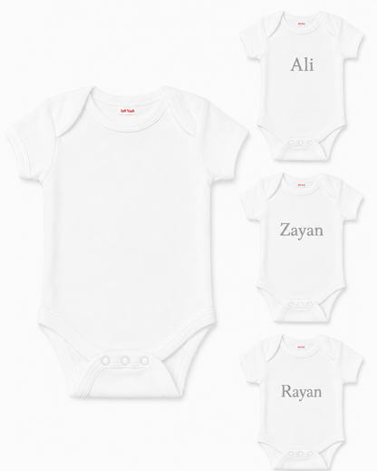 Personalized Plain Baby Bodysuit