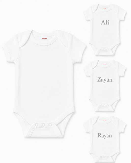 Personalized Plain Baby Bodysuit
