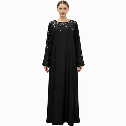 Pearl Embellished Abaya for Women – Elegant Modest Wear