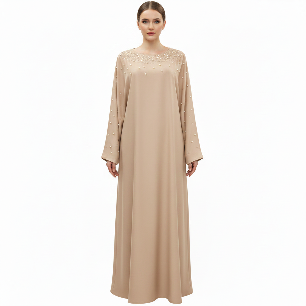 Pearl Embellished Abaya for Women – Elegant Modest Wear