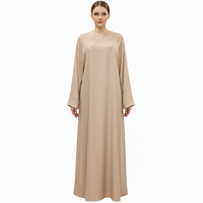 Pearl Embellished Abaya for Women – Elegant Modest Wear