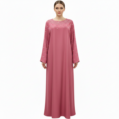 Pearl Embellished Abaya for Women – Elegant Modest Wear