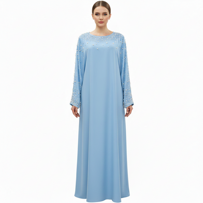 Pearl Embellished Abaya for Women – Elegant Modest Wear