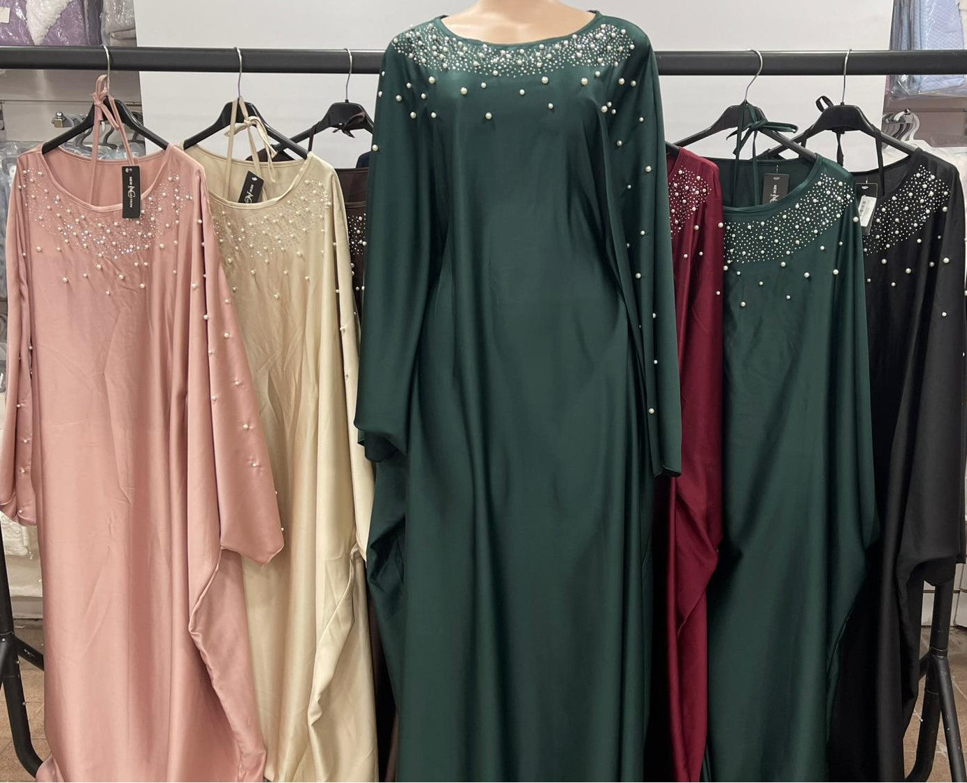 Pearl Embellished Abaya