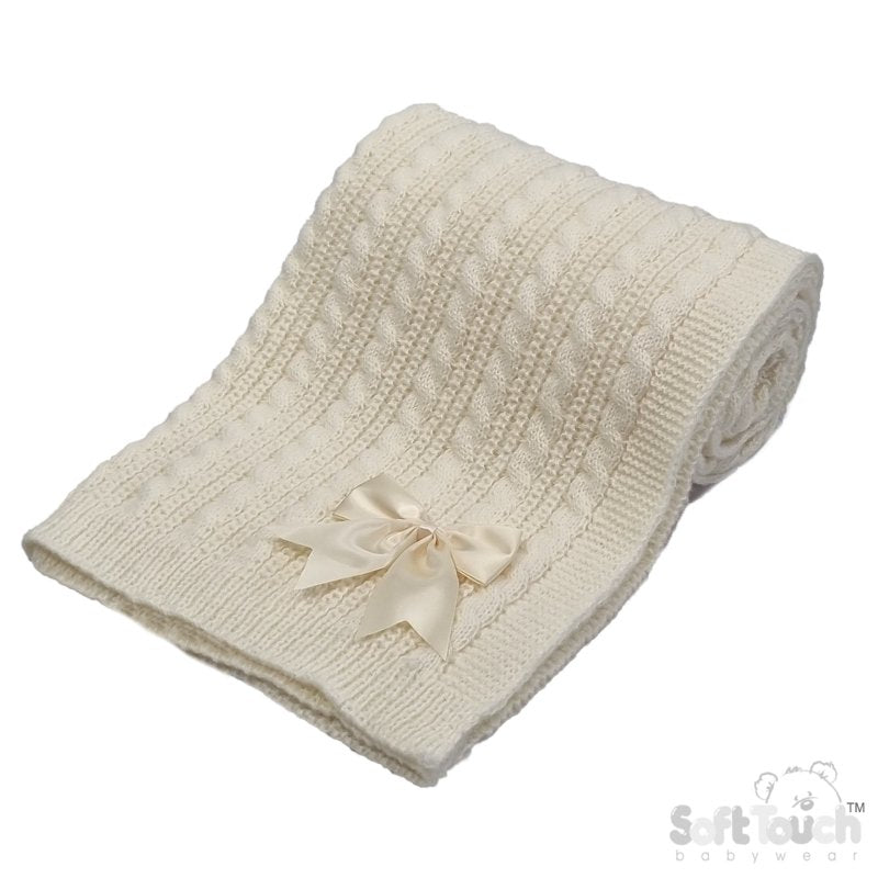 Personalized Cable Knit Wrap - Cream (70X100cm) ABP16-C