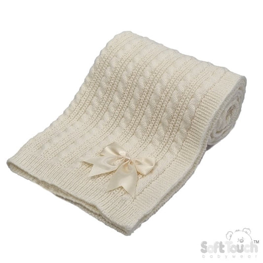 Personalized Cable Knit Wrap - Cream (70X100cm) ABP16-C
