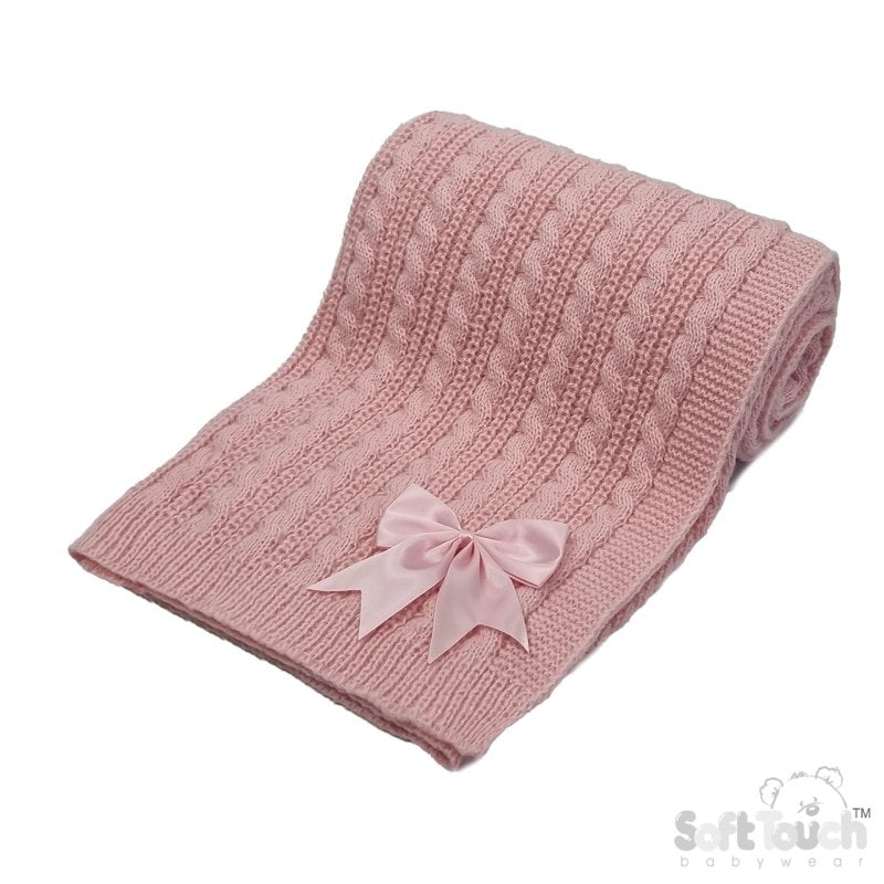Personalized Cable Knit Wrap - Dusty Pink (70X100cm) ABP16-DP
