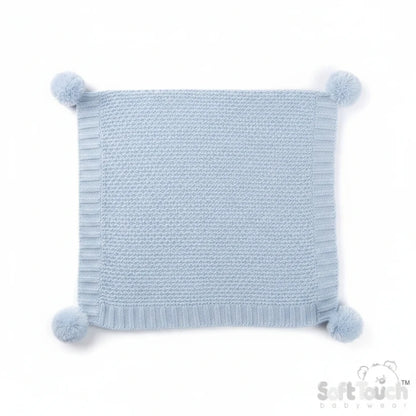 Personalized Baby 'Elegance' Ribbed Wrap with Pom Poms