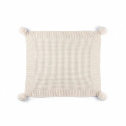Personalized Baby 'Elegance' Ribbed Wrap with Pom Poms