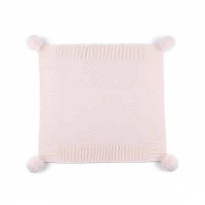 Personalized Baby 'Elegance' Ribbed Wrap with Pom Poms