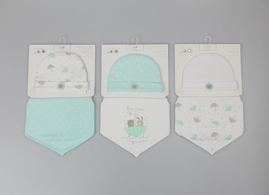 Baby Cotton Bib & Cap Gift Set - Better Together - (OneSize) (PK6) H13744
