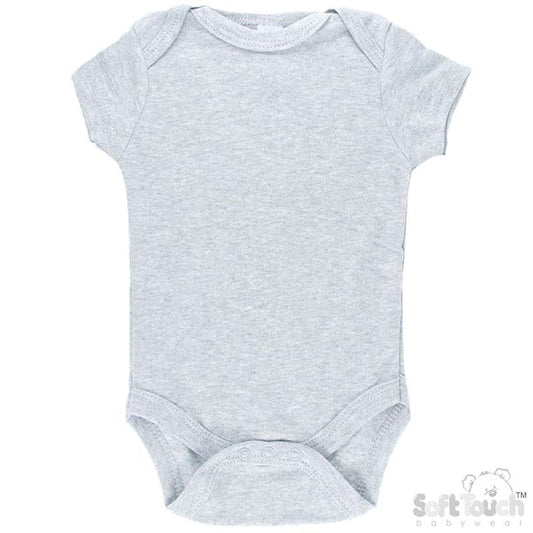 Grey Plain Bodysuit (NB-3 & 3-6 Months) BS4654-G