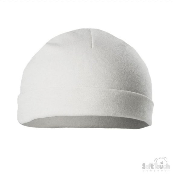 Infants Plain White Hat H3-W