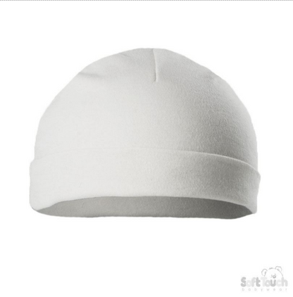 Infants Plain White Hat H3-W