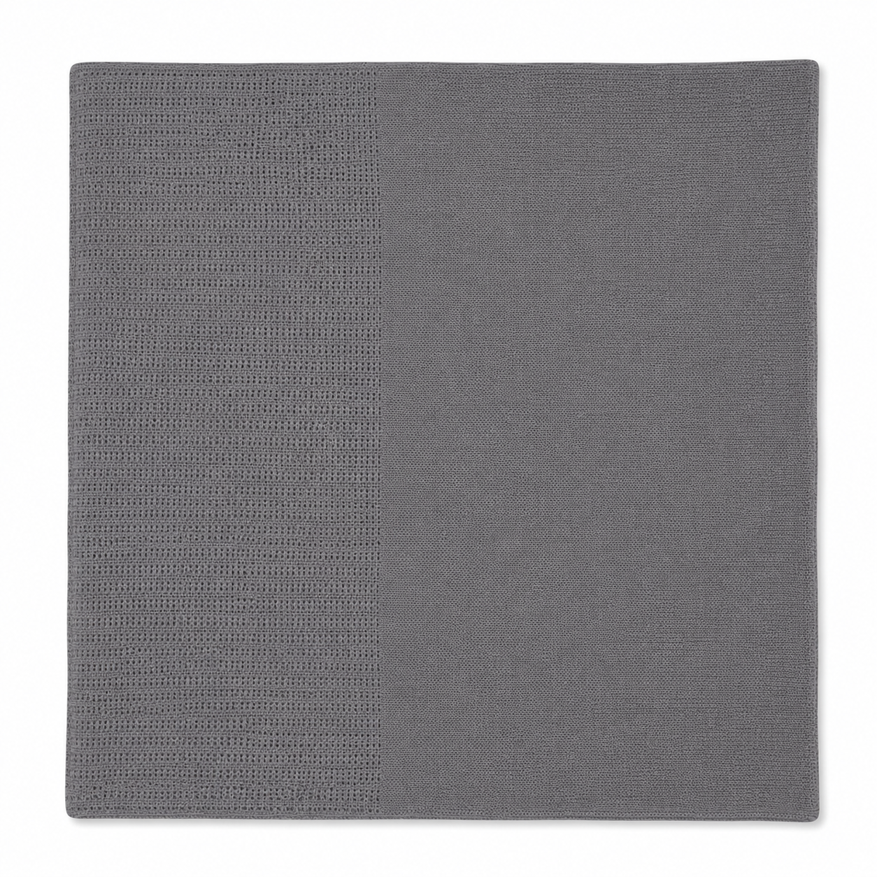 Personalized Baby Cellular Cotton Blanket with Plain Solid Panel