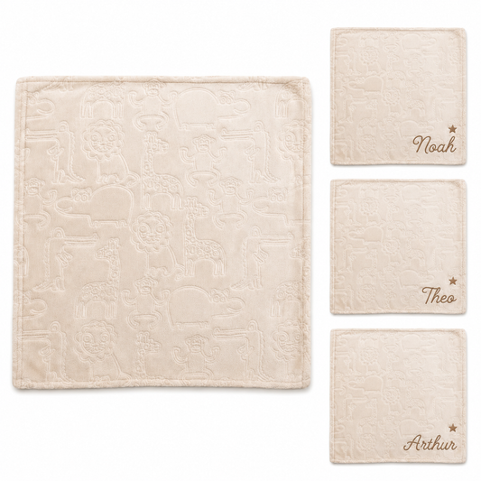Personalized Animal Embossed Flannel Wrap