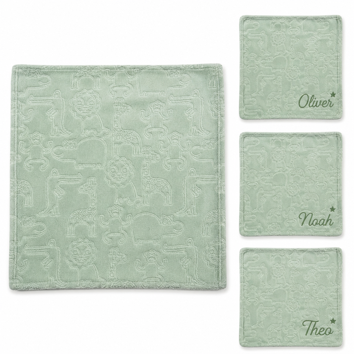 Personalized Animal Embossed Flannel Wrap