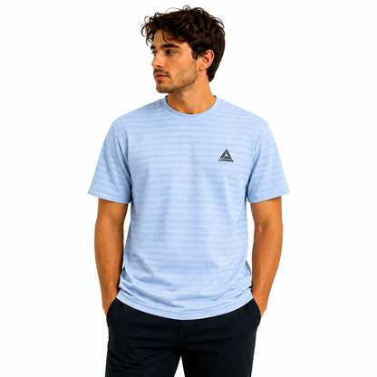 Men's Textured Half-Sleeve Crew Neck T-Shirt