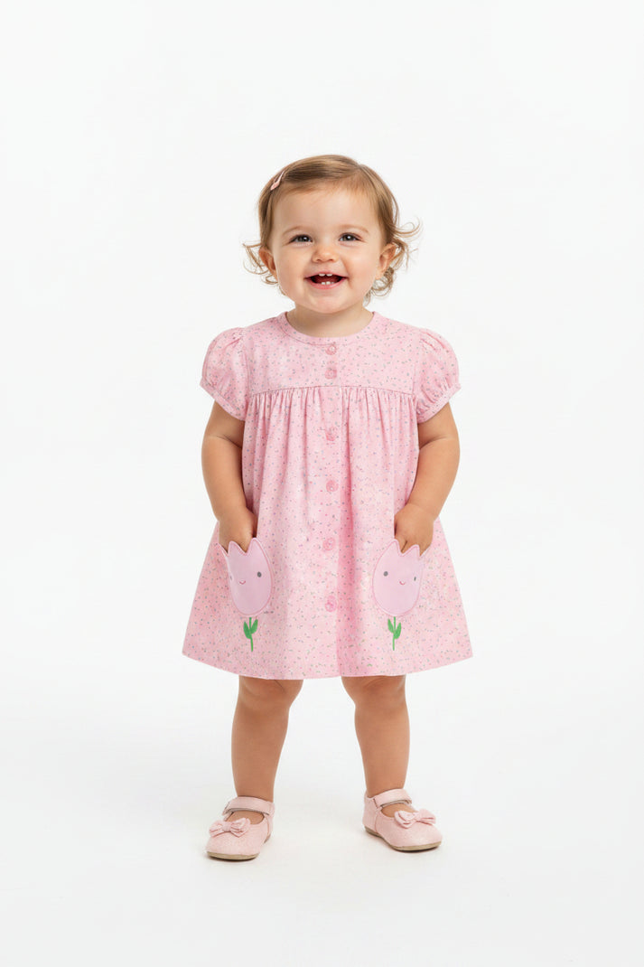 Baby Summer Dress - Tulips (1-2yrs)