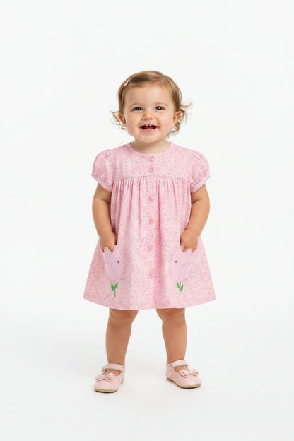 Baby Summer Dress - Tulips (1-2yrs)