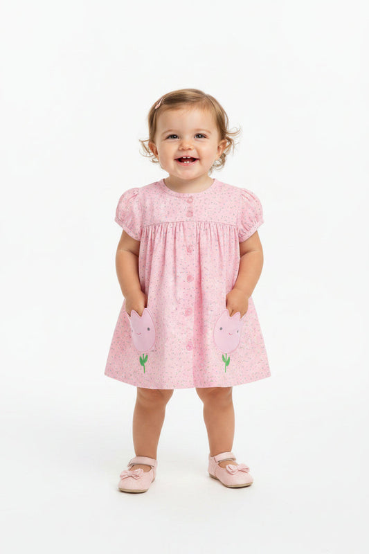 Baby Summer Dress - Tulips (1-2yrs)