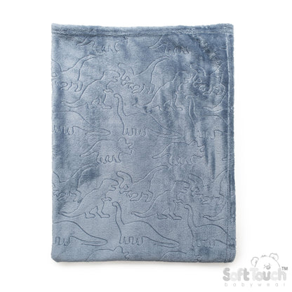 DUSTY BLUE DINOSAURS EMBOSSED WRAP - (PK6) FBP300-BP-DB
