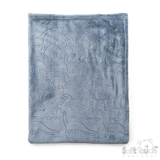 DUSTY BLUE DINOSAURS EMBOSSED WRAP - (PK6) FBP300-BP-DB