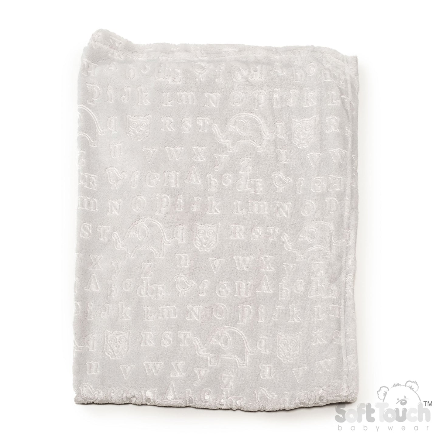 GREY ALPHABET EMBOSSED WRAP - (PK6) FBP300-BP-G