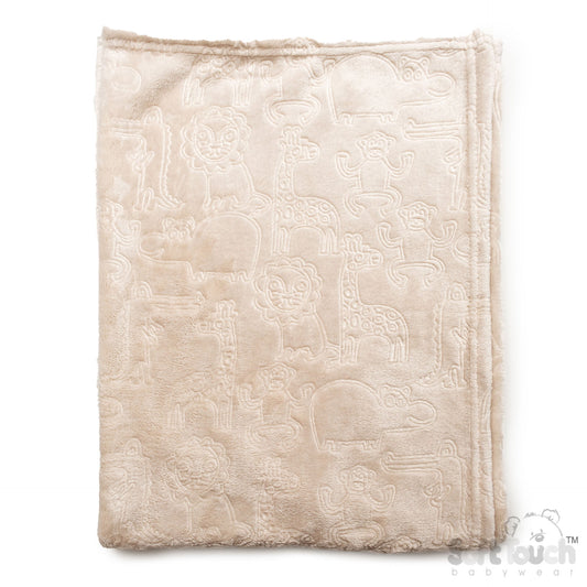 Animal Embossed Flannel Wrap