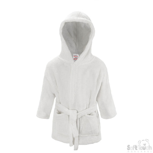 INFANTS WHITE FLEECE ROBE NO. FBR22-W-18-24