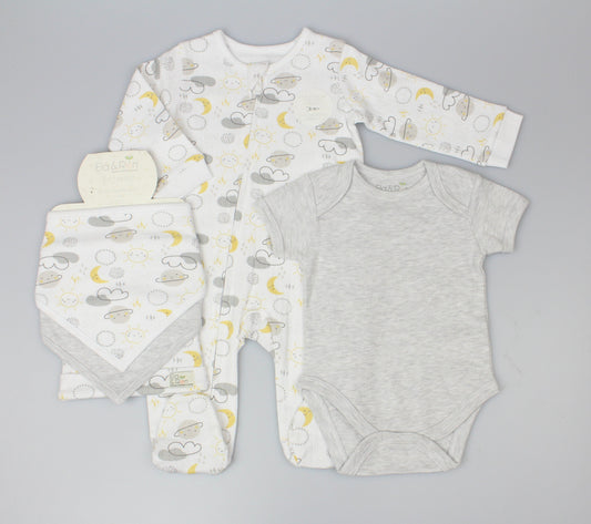 Ribbed 5pc Gift Set - Grey Sky (0-9M) E13395