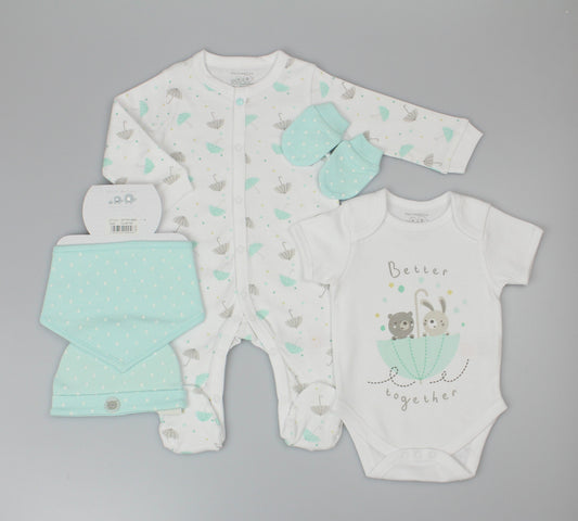 Baby Unisex 5pc Gift Set - "Better together" (0-9m) (PK6) H13640