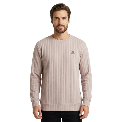 Luxeberg Textured Long-Sleeve Crew Neck Pullover