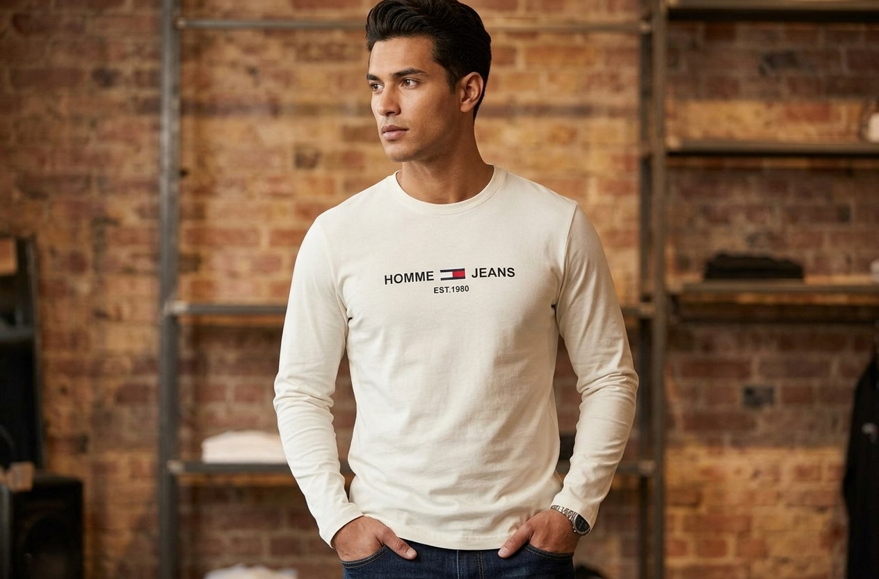 Script Graphic Long-Sleeve