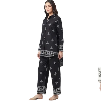 Ladies Cotton Printed 2-Piece Co-Ord Set