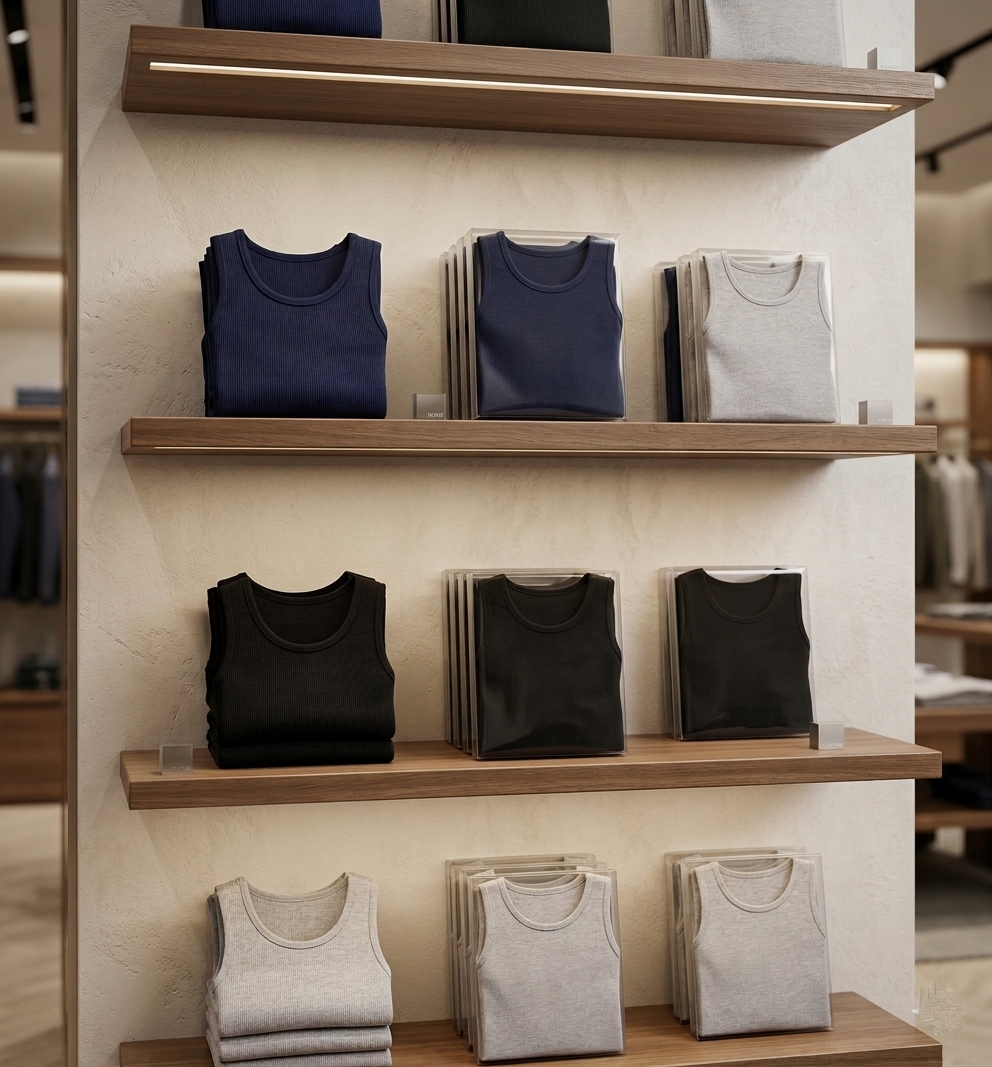 Mens Assorted Rib Vest Pack of 3