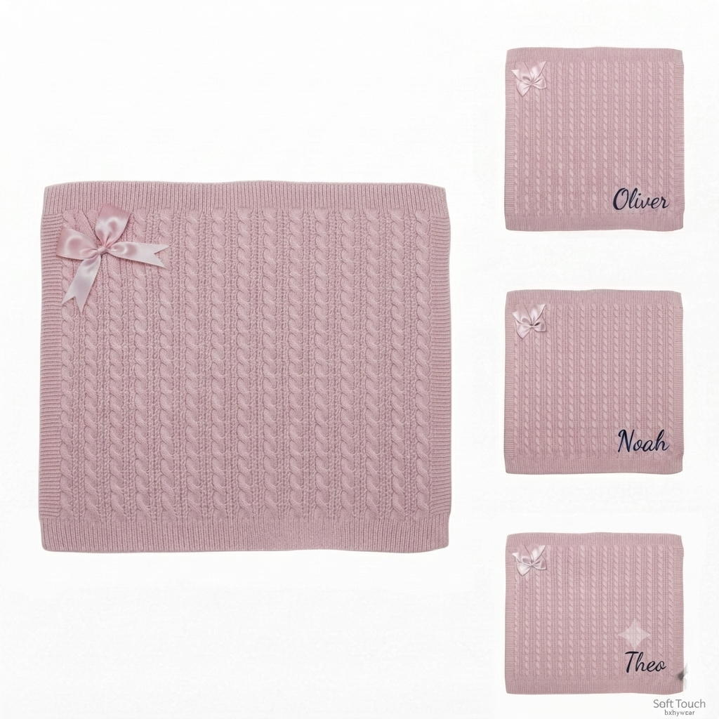 Personalized Cable Knit Wrap
