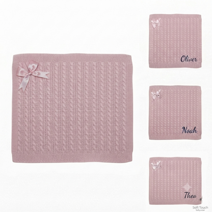 Personalized Cable Knit Wrap