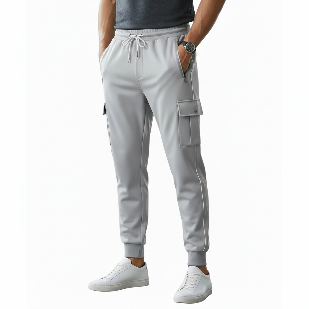 Men's Side-Stripe Utility Joggers | Cargo Track Pants