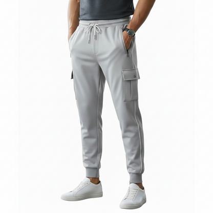 Men's Side-Stripe Utility Joggers | Cargo Track Pants