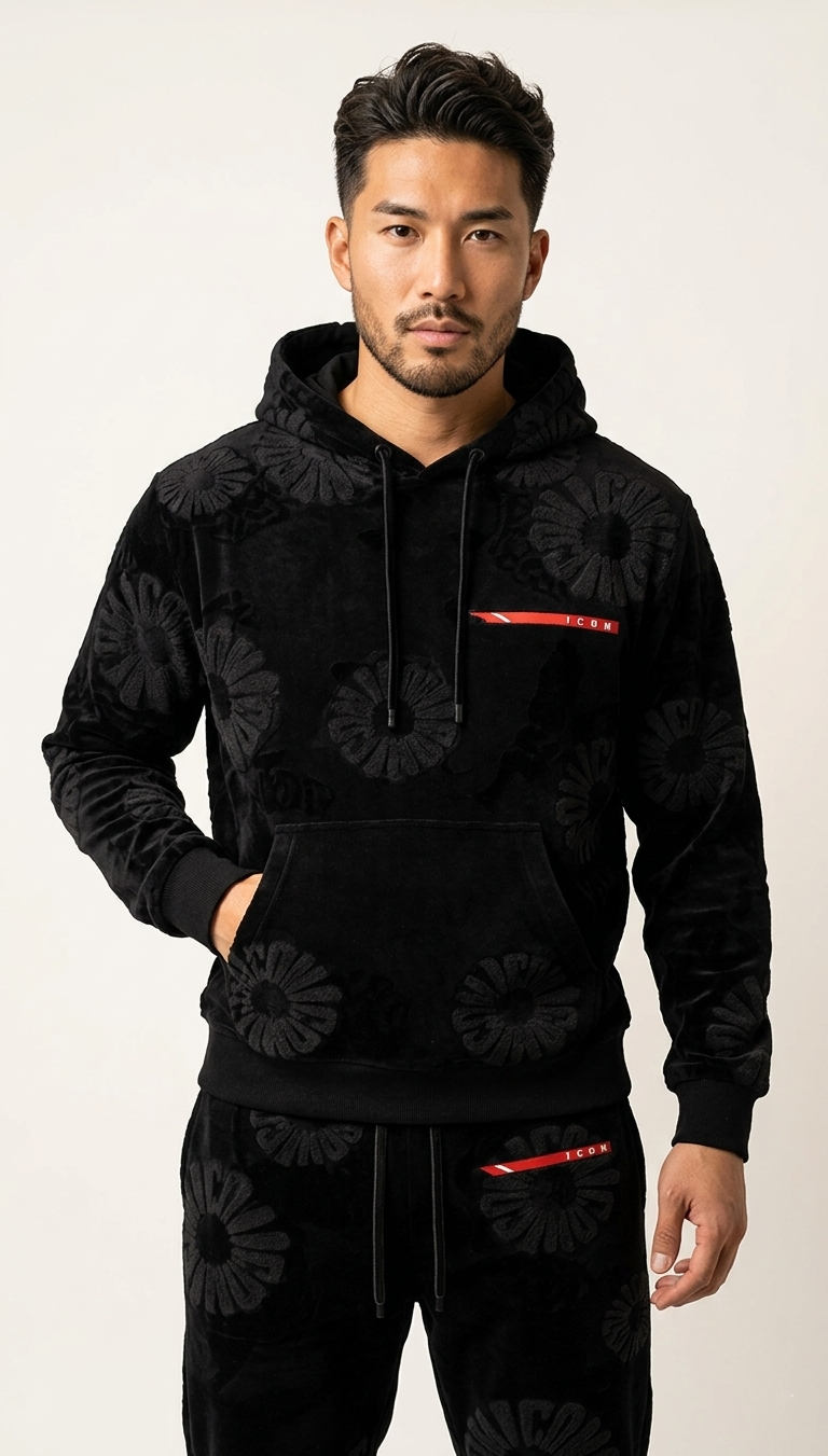 Casual Loose Men's Hoodie Set