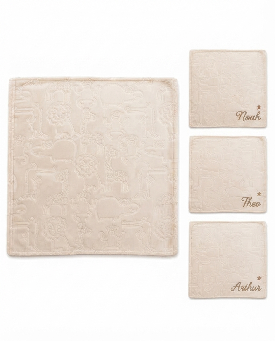 Personalized Animal Embossed Flannel Wrap