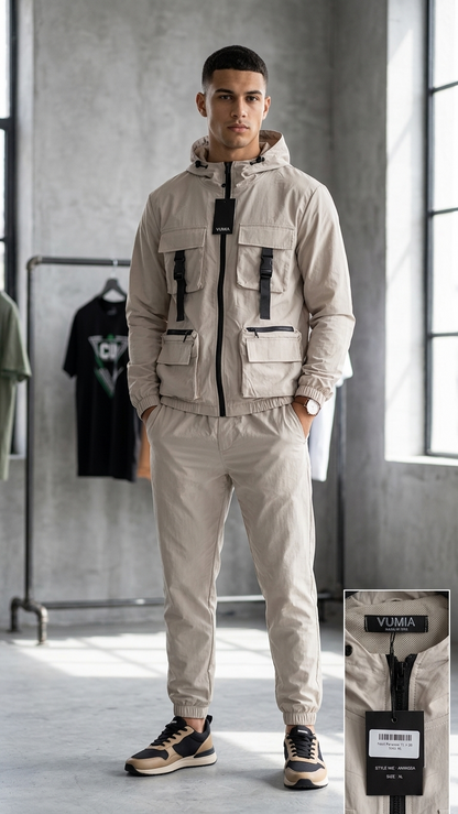 Multi-Pocket Utility Tracksuit