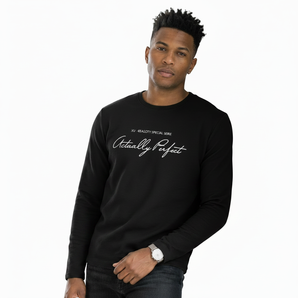 Men's Script Graphic Sweatshirt | Casual Streetwear Style