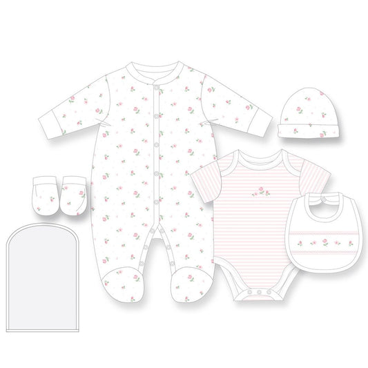 6pc Baby Mesh Bag Gift Set - Floral  (NB-6m) H12676NB