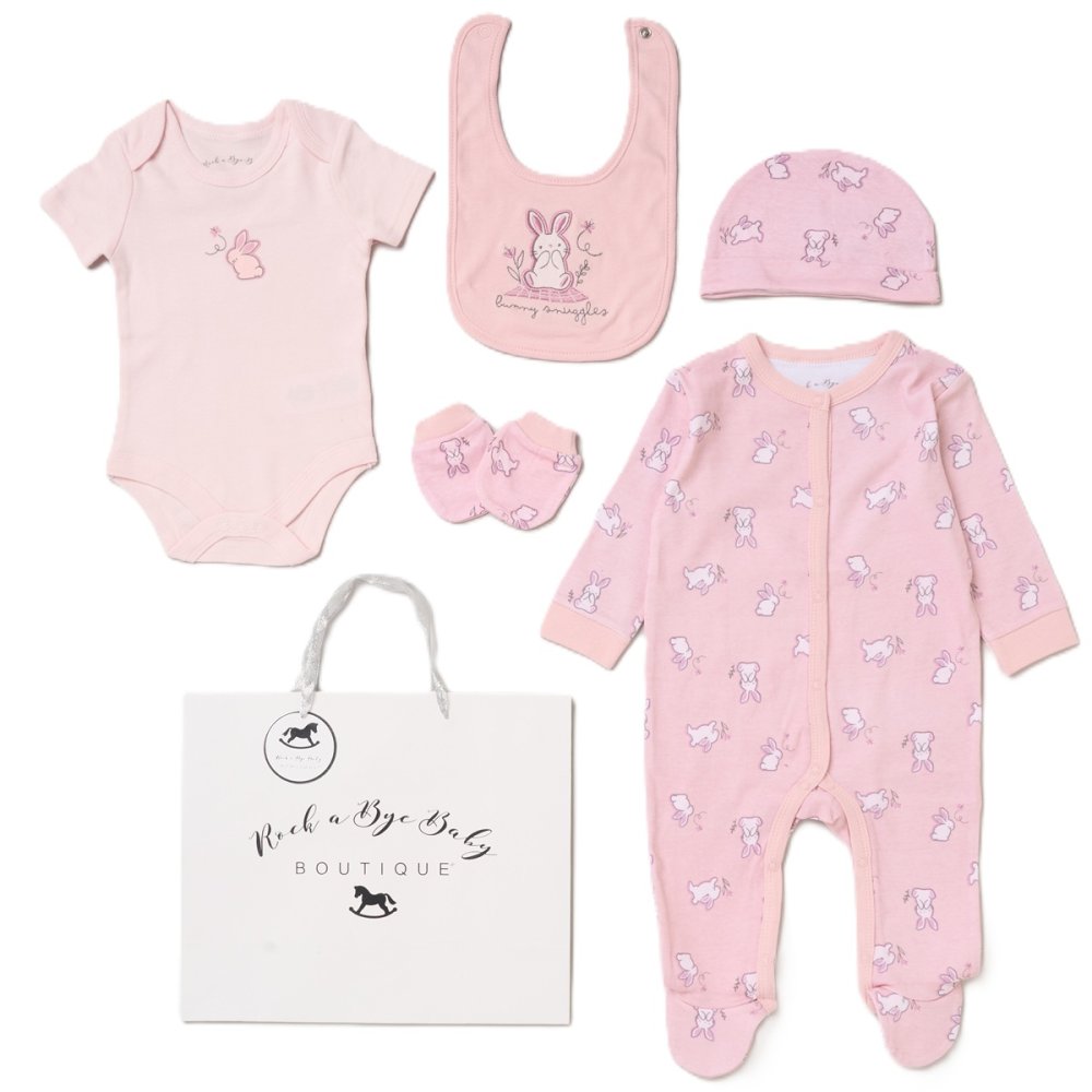6pc Baby Mesh Bag Gift Set - Bunny  (NB-6m) H12677NB